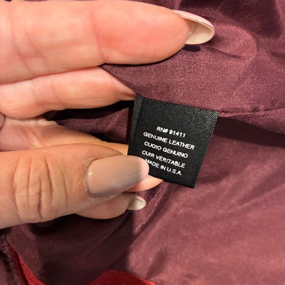 VTG Henri Bendel Red Suede Exposed Seam Blazer Sz Medium - Picture 6 of 14